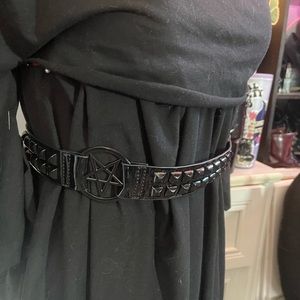 Killstar studded pentagram belt